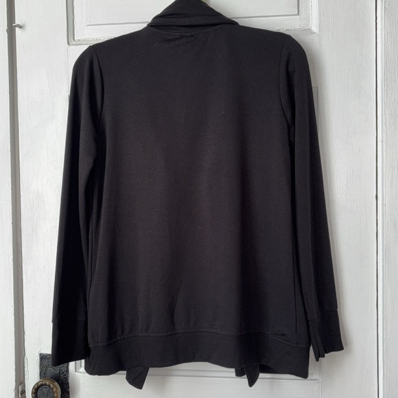 CABLE & GAUGE FUNNEL NECK OPEN FRONT JACKET - Picture 5 of 9